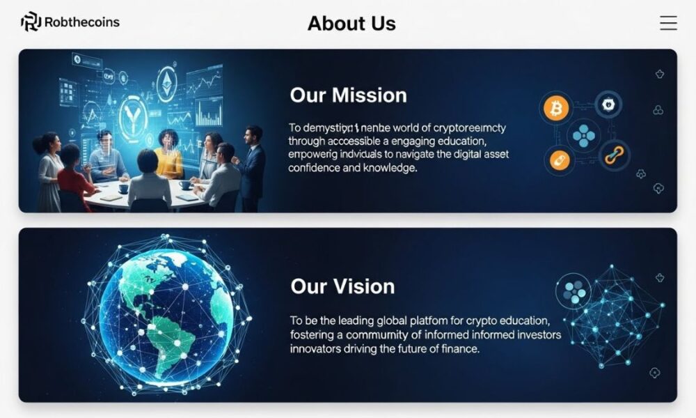 Robthecoins about us: Mission and vision of the crypto education platform