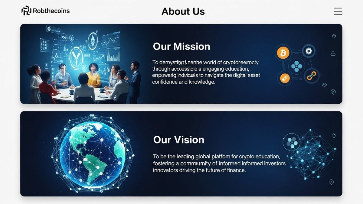 Robthecoins about us: Mission and vision of the crypto education platform